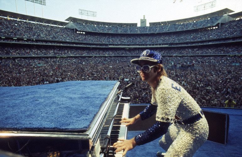 Elton John Dodgers Stadium. NPG x126151,Sir Elton John